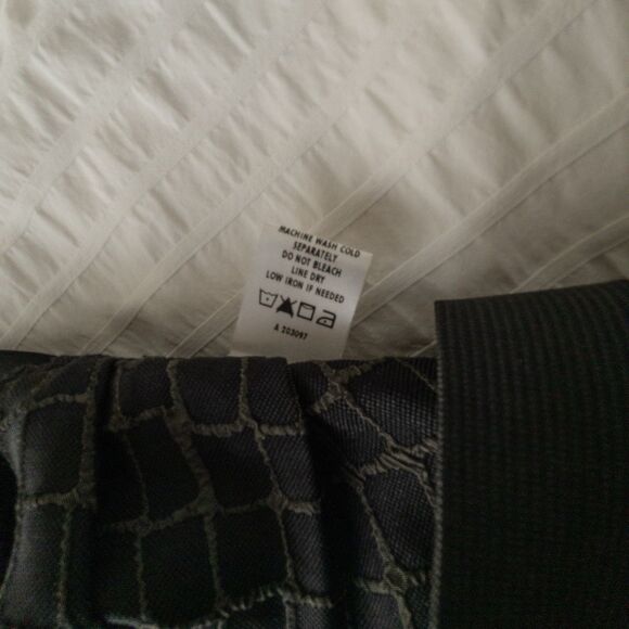 Isaac Mizrahi Green Black Geometric Flared Short Skirt Fairy Goth Punk Large - Picture 7 of 12